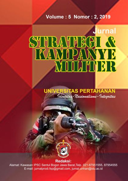 					View Vol. 5 No. 2 (2019): Jurnal Strategi dan Kampanye Militer
				