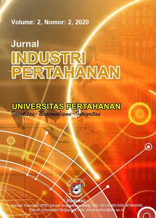 					View Vol. 2 No. 2 (2020): Jurnal Industri Pertahanan
				