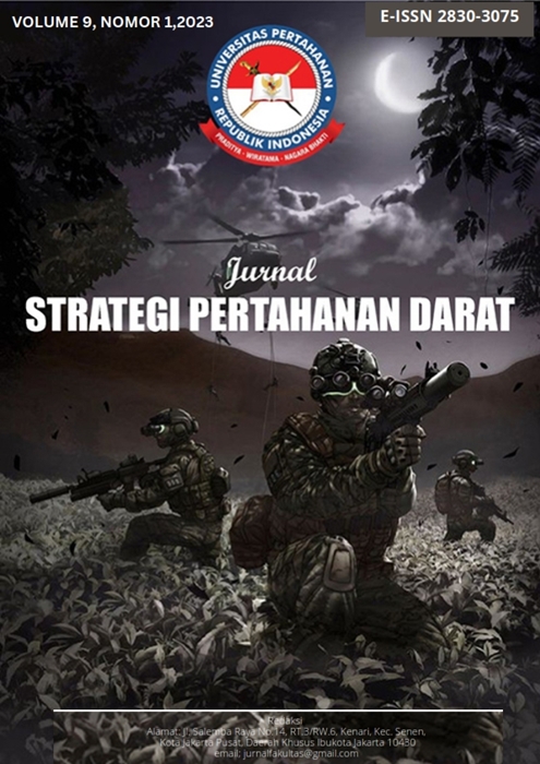 					View Vol. 9 No. 1 (2023): Jurnal Strategi Pertahanan Darat
				